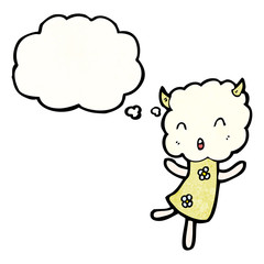 cute little cloud monster cartoon