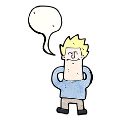 cartoon relaxing man