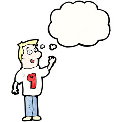 cartoon man in shirt number nine