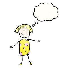 child's drawing of a happy woman