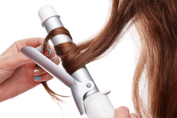 Curling iron and hair