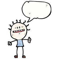 cartoon happy doodle man