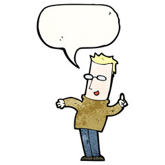 cartoon man explaining great idea