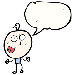 cartoon happy doodle man