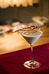chocolate and cream martini cocktail