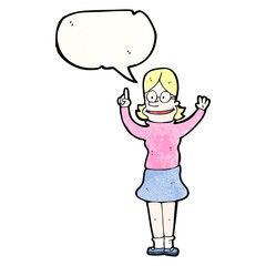 cartoon clever blond woman