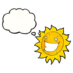 cartoon sun grinning