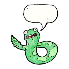 cartoon snake with speech bubble