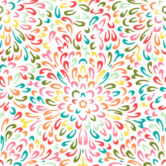 Fototapeta na wymiar Seamless colorful background made of exotic pattern