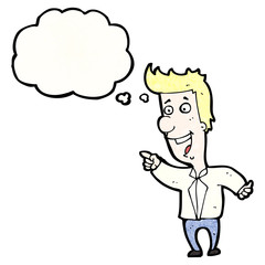 cartoon man pointing and laughing