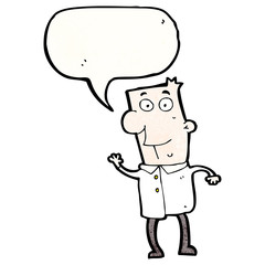 cartoon friendly man