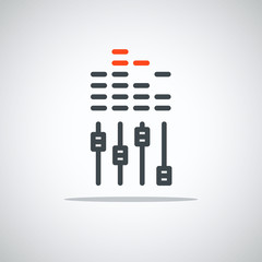 Modern media web icon. Sound equalizer