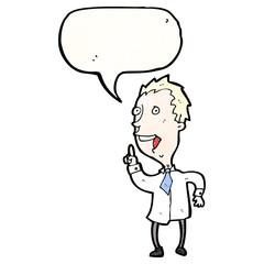 cartoon man explaining idea
