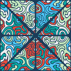 Seamless colorful background made of exotic pattern