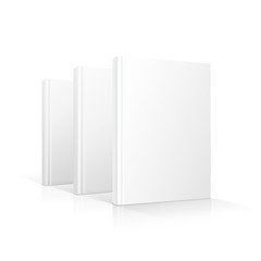 Blank books cover standing isolated vector 