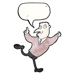 cartoon man explaining idea