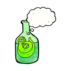 cartoon snake in bottle