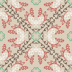 Seamless colorful background made of exotic pattern