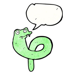 cartoon snake with speech bubble