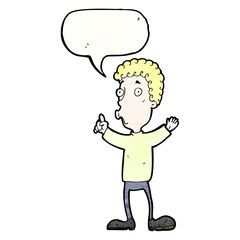 cartoon man explaining idea