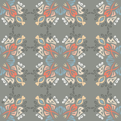 Seamless colorful background made of exotic pattern