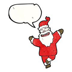 cartoon dancing santa