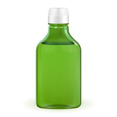 Medical Or Alcohol Glass Green Bottle