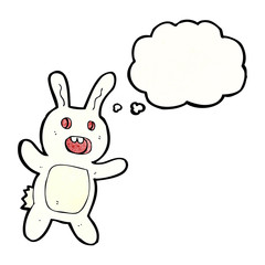 Obraz na płótnie Canvas scary rabbit cartoon