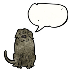 cartoon black dog