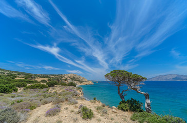 Landscape of beautiful greek island