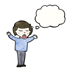 cartoon man with thought bubble