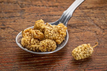 tablespoon of dried white mulberries