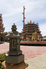 The Elegant Dragon on the sky at chinese temple in Thailand.