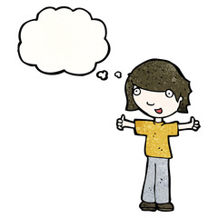 cartoon man giving thumbs up symbol