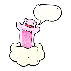cartoon bear on cloud