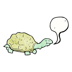 cartoon tortoise with speech bubble