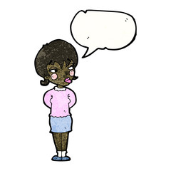 cartoon annoyed woman