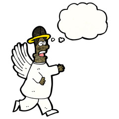 cartoon happy angel man