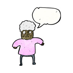 cartoon old woman