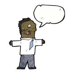 cartoon enthusiastic man