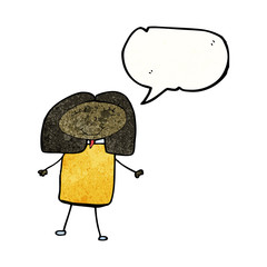 child's drawing of a happy woman