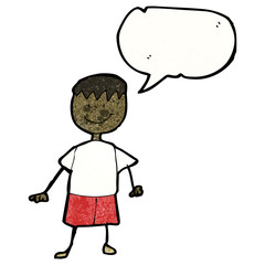 child's drawing of a happy boy