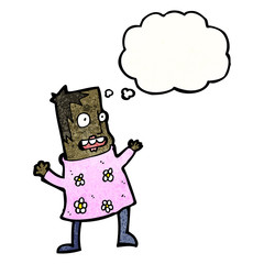 cartoon stressed woman