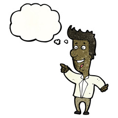 cartoon man pointing and laughing