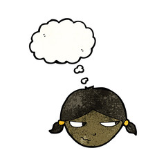 cartoon annoyed girl