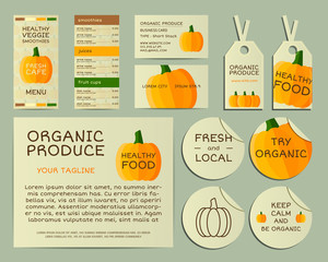 Organic business corporate identity design with pumpkin