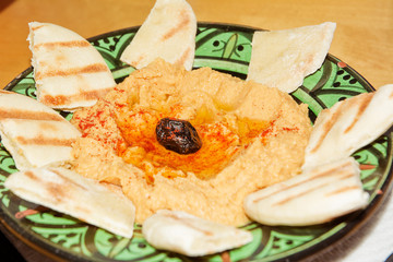 Humus with bread pita