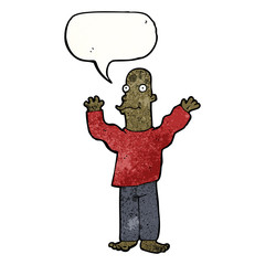 cartoon excited man