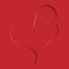 Vector exclusive red heart