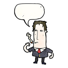 cartoon man smoking
